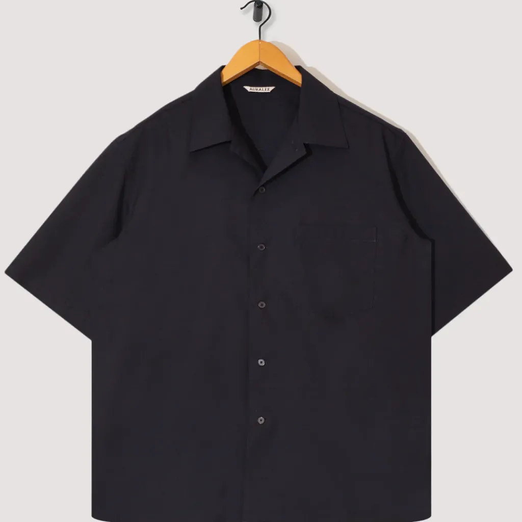 Shirts|Auralee Half Sleeved Shirt - Dark Navy