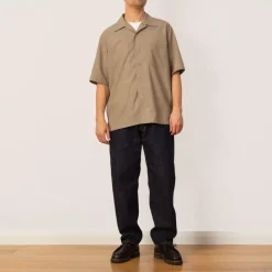 Shirts|Auralee Half Sleeved Shirt - Light Brown