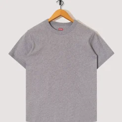 T-Shirts|Healthknit Heavyweight Rib Crew S/S - Heather Grey