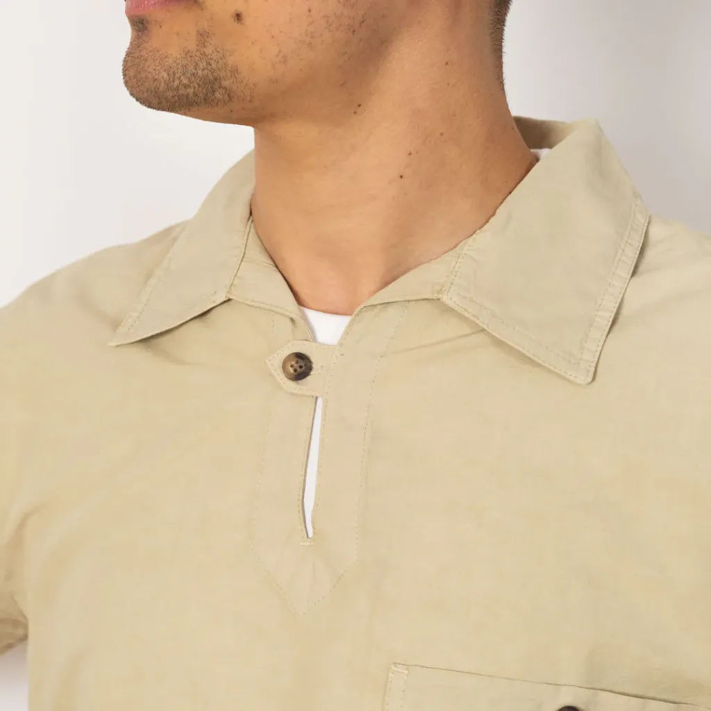 Shirts|Armor Lux Heritage Linen Smock - Oyster Beige
