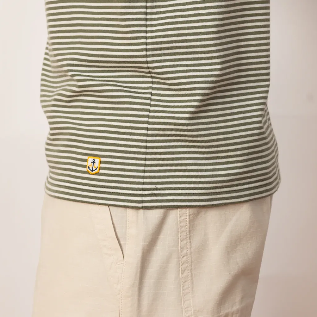 T-Shirts|Armor Lux Heritage Striped Tee - Orto/Milk