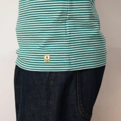 T-Shirts|Armor Lux Heritage Striped T-Shirt - Deep Jungle/Milk