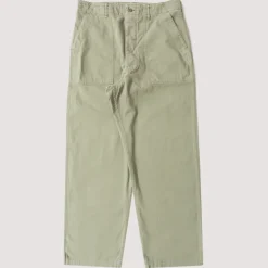 Trousers|OrSlow Herringbone Fatigue Pants - Green