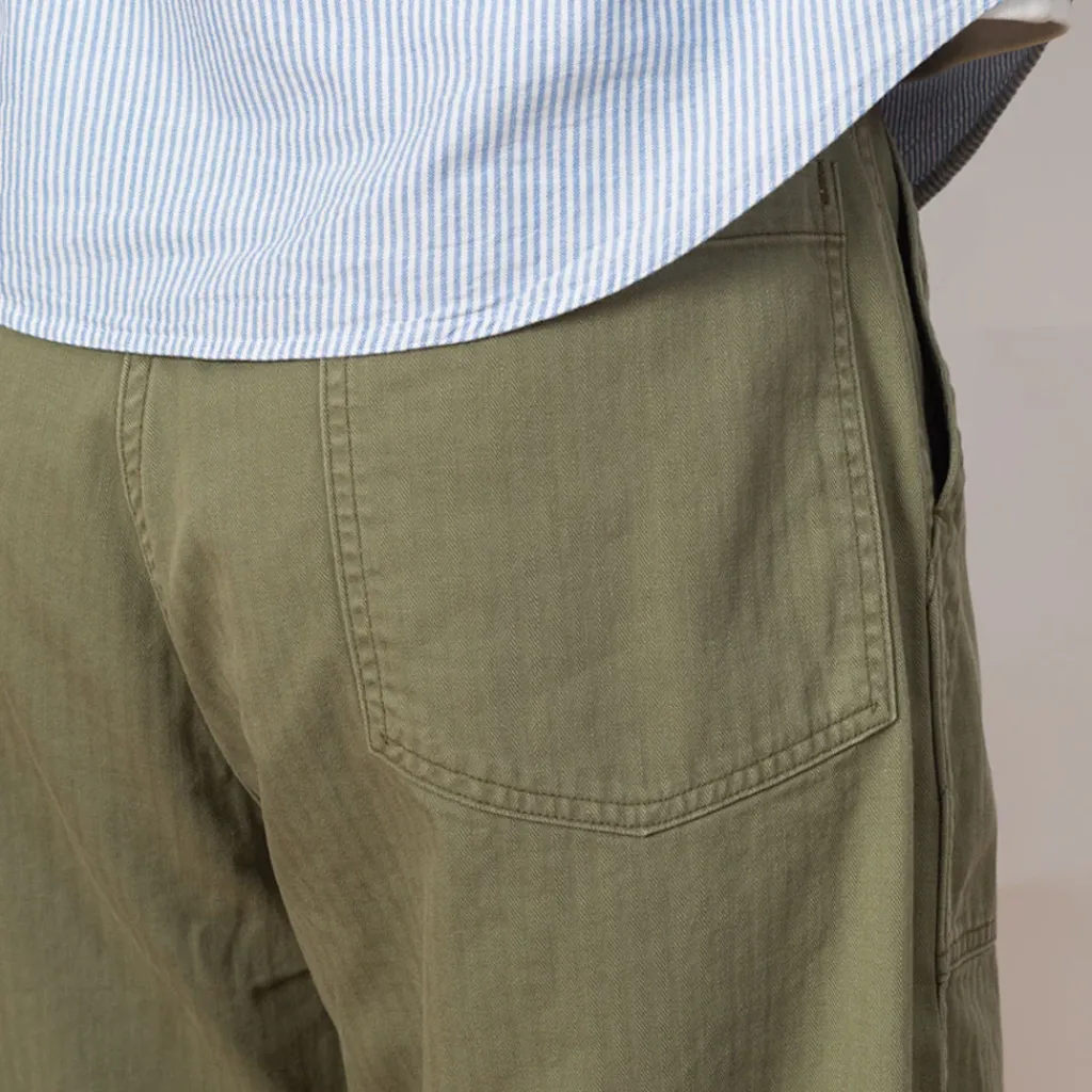 Trousers|OrSlow Herringbone Fatigue Pants - Green
