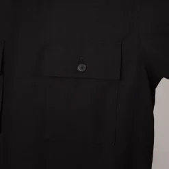Shirts|Auralee Herringbone Overshirt - Black