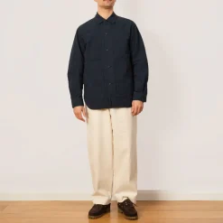 Jackets|Sage De Cret High Density Shirt Jacket - Navy