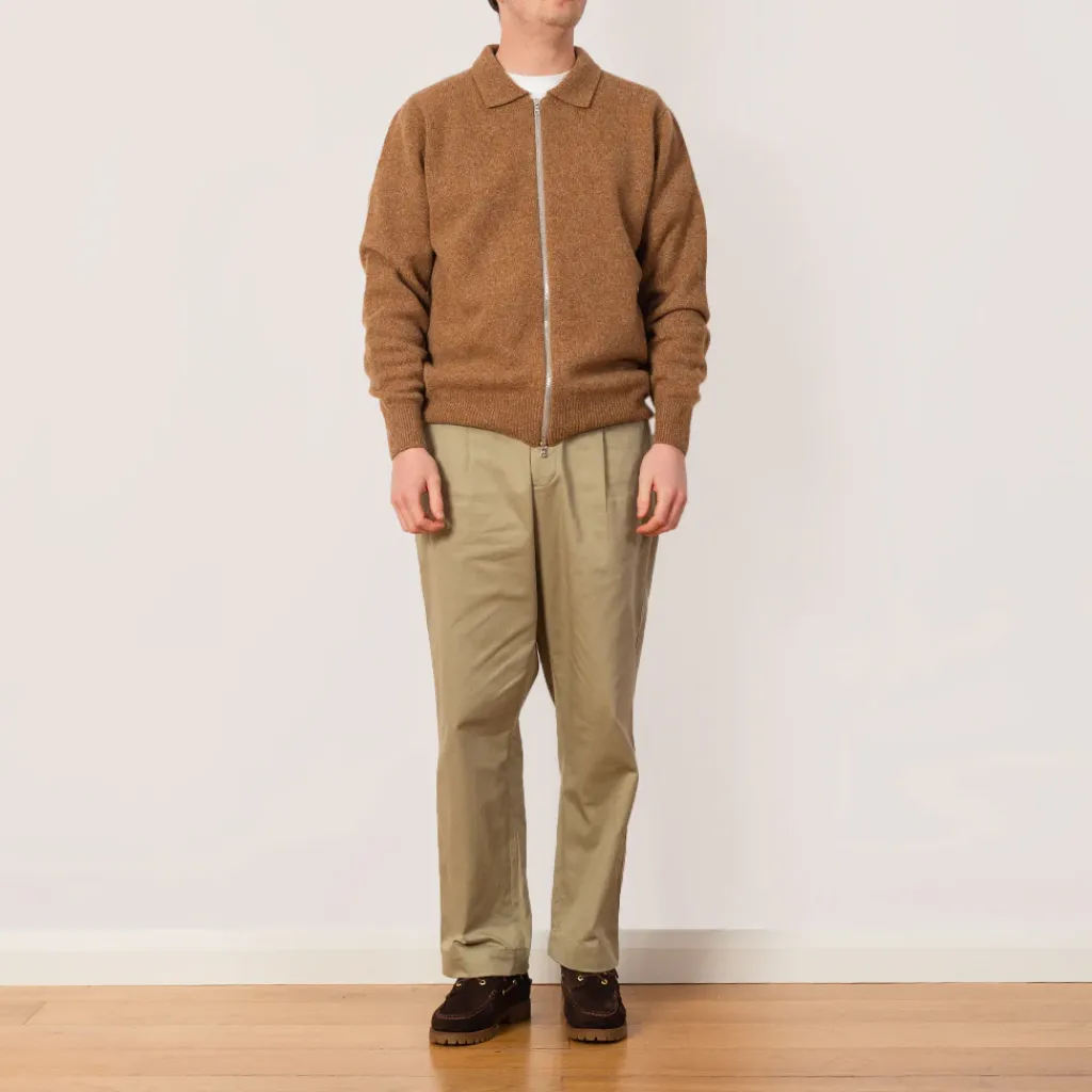 Knitwear|Howlin High Pressure Zip Knit - Nut Mix