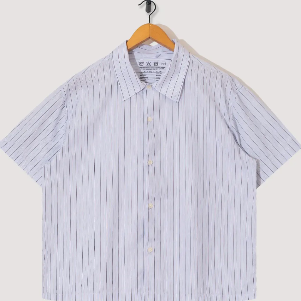 Shirts|Mfpen Holiday Shirt - Light Blue Banker Stripe