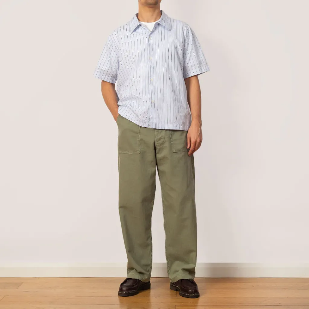 Shirts|Mfpen Holiday Shirt - Light Blue Banker Stripe