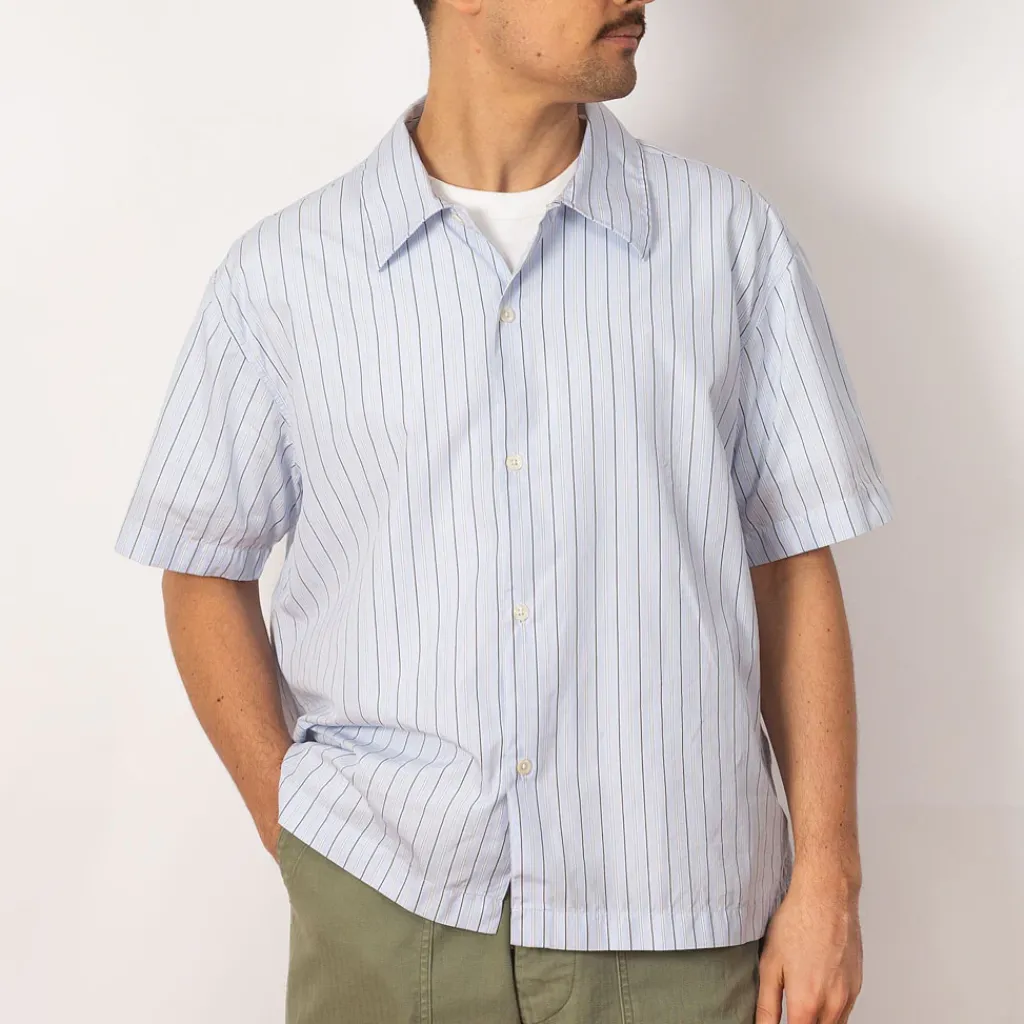 Shirts|Mfpen Holiday Shirt - Light Blue Banker Stripe
