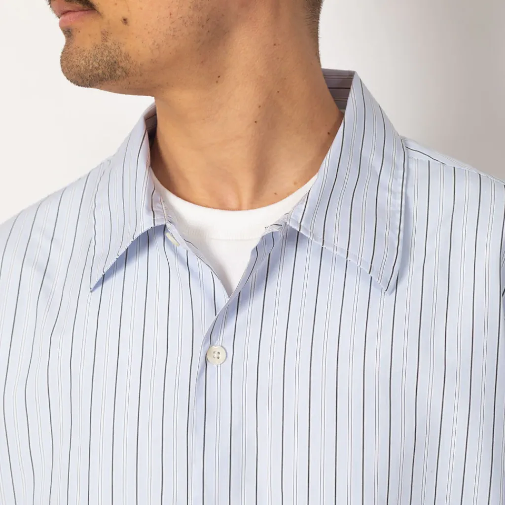 Shirts|Mfpen Holiday Shirt - Light Blue Banker Stripe