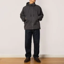 Jackets|Pop Trading Company Hooded O Jacket - Charcoal