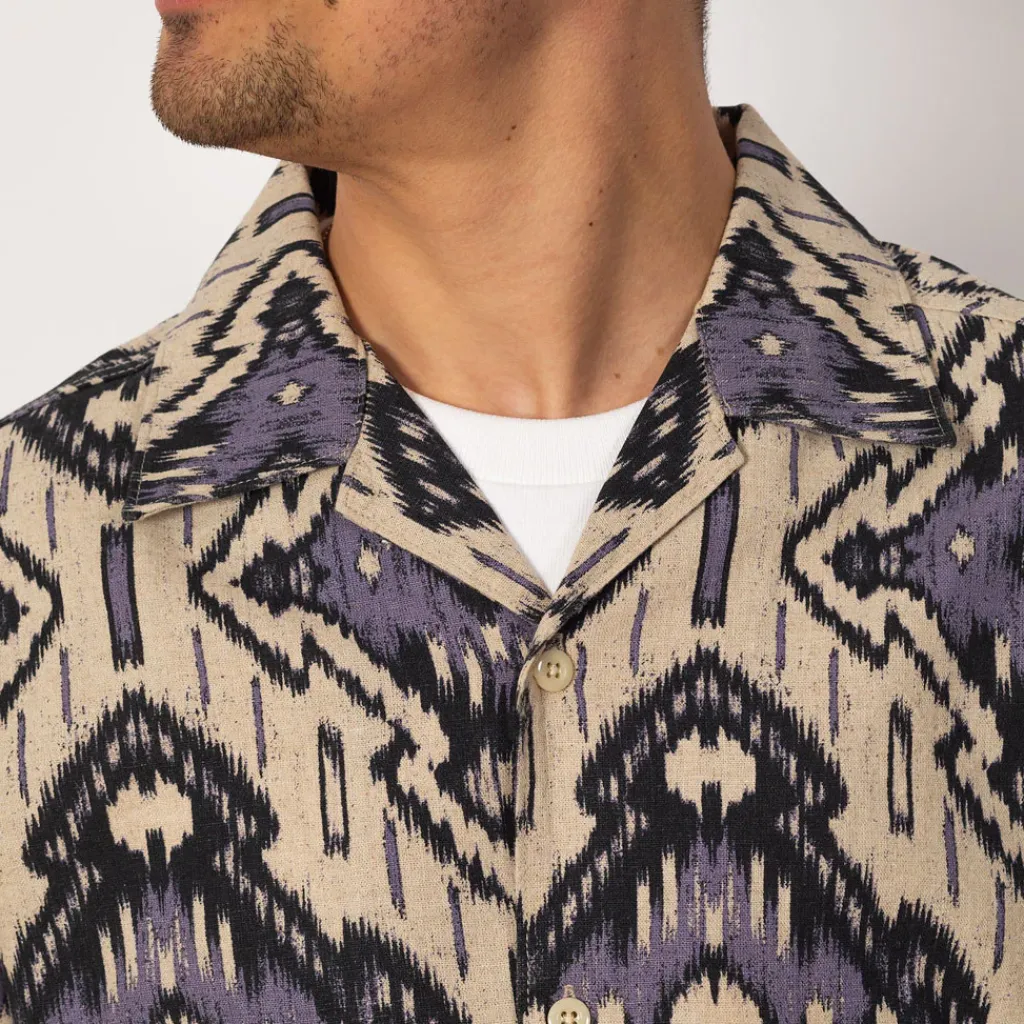 Shirts|NN07 Julio Shirt 5396 - Violet Ikat