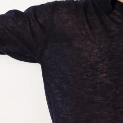 Knitwear|Auralee Kid Mohair Knit Polo - Navy