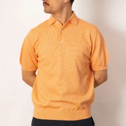 Knitwear|Beams Plus Knit Boucle Polo - Orange