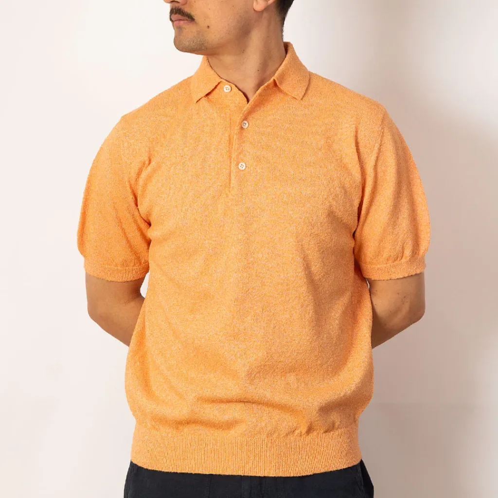 Knitwear|Beams Plus Knit Boucle Polo - Orange