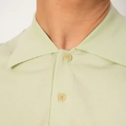 Knitwear|Auralee Knit Polo - Light Pistachio