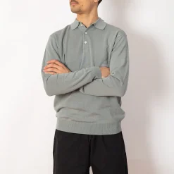 Shirts|Beams Plus Knit Polo 12G - Ice Blue