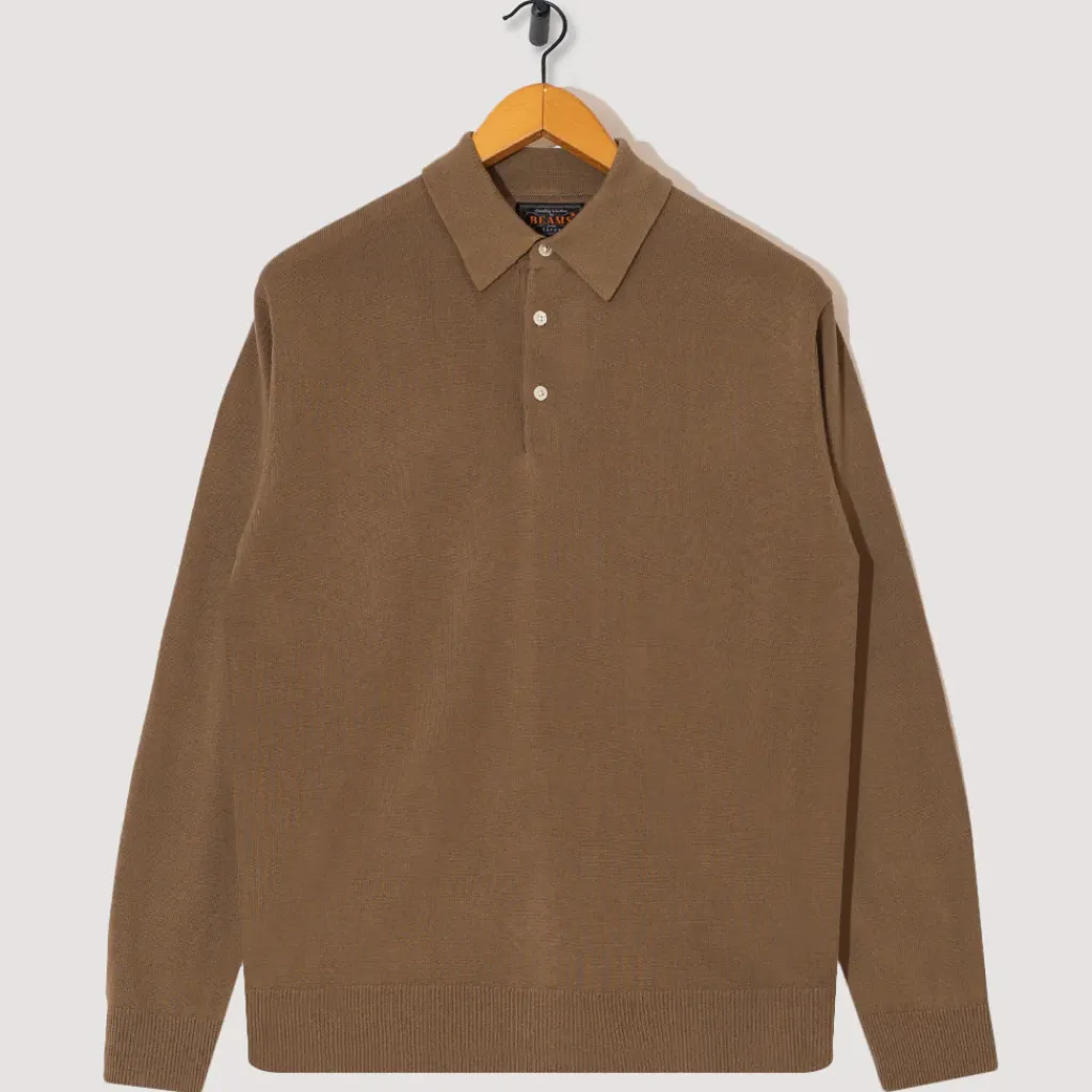 Shirts|Beams Plus Knit Polo 12G - Mocha