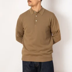 Shirts|Beams Plus Knit Polo 12G - Mocha