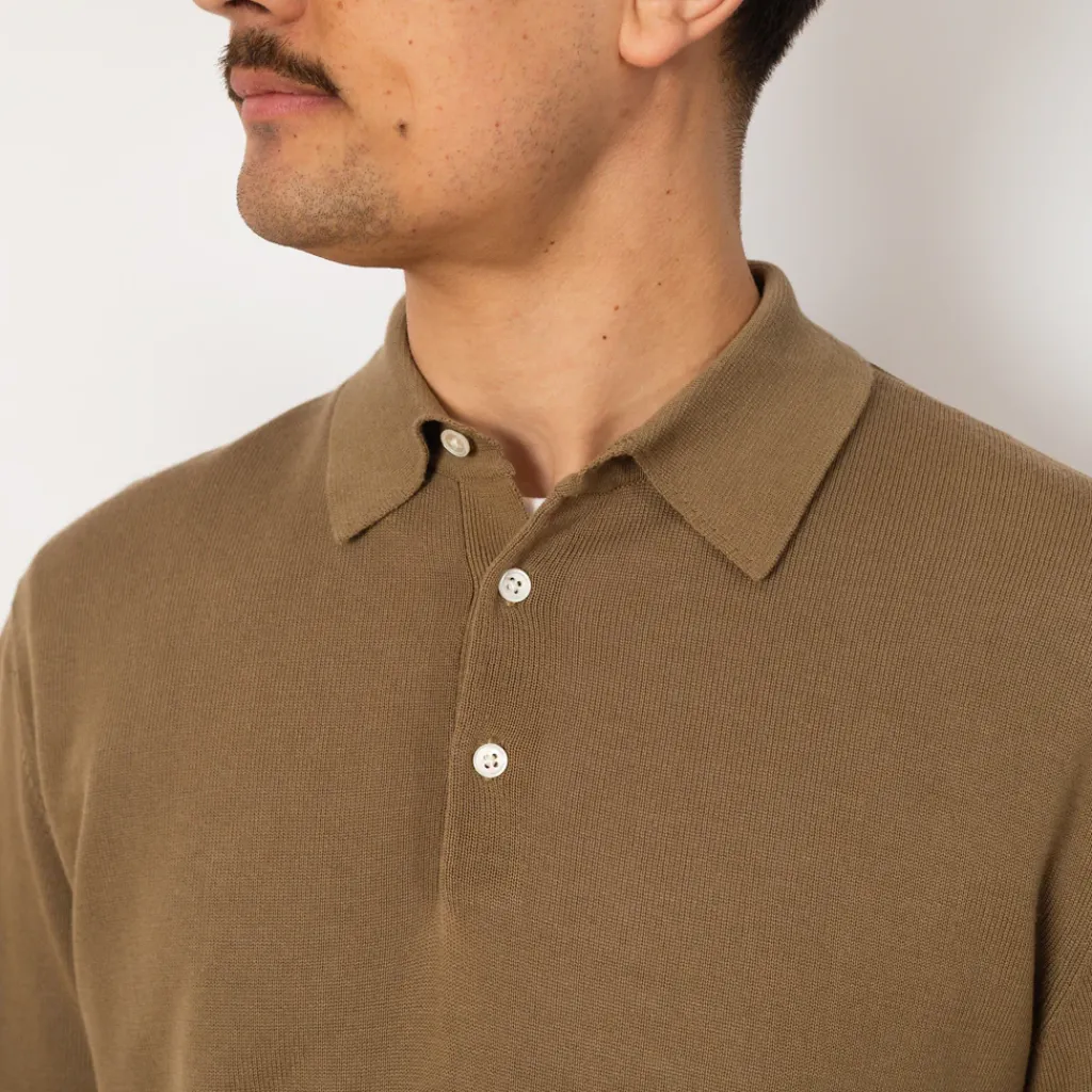 Shirts|Beams Plus Knit Polo 12G - Mocha