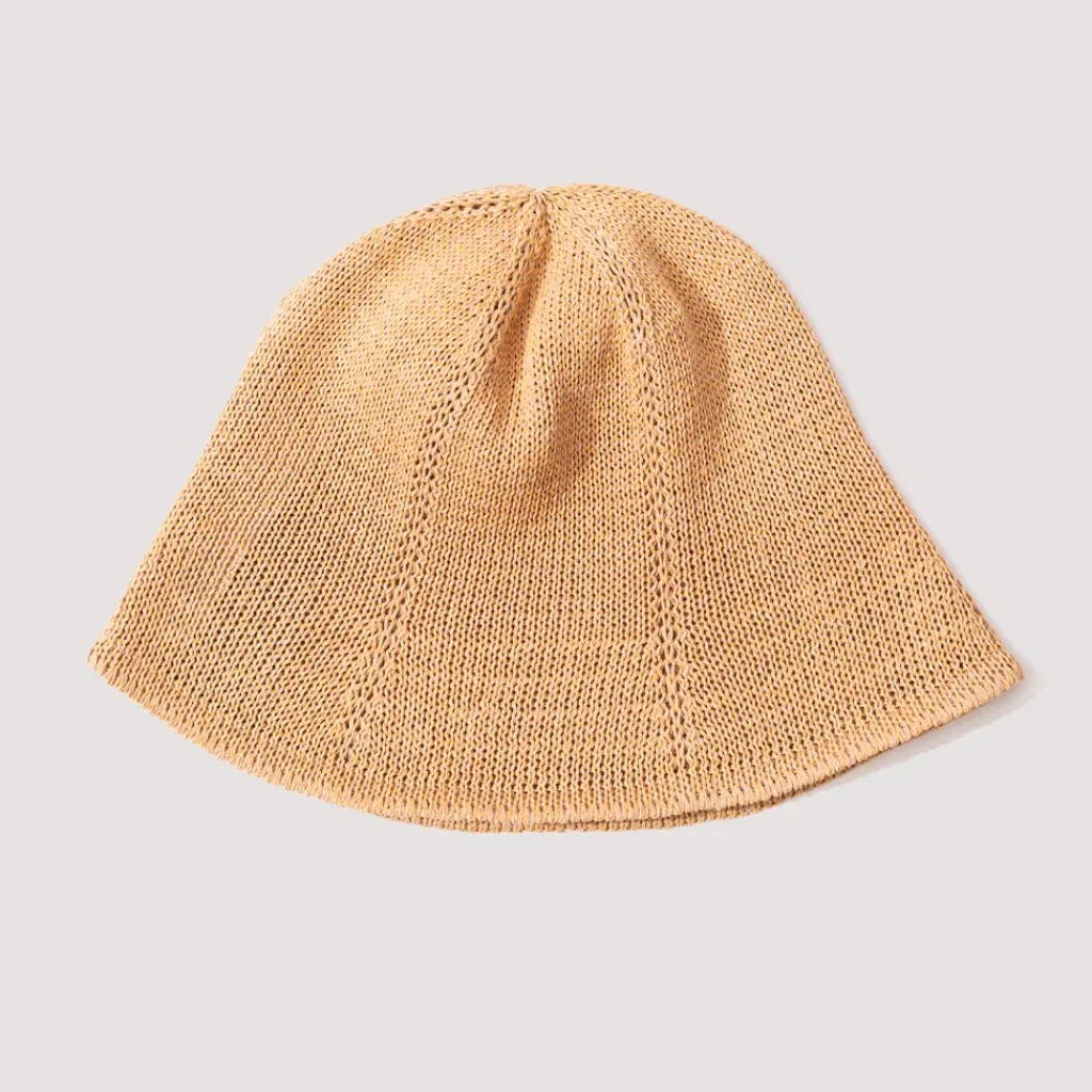 Headwear|Found Feather Knit Tulip Hat - Cream