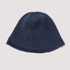 Headwear|Found Feather Knit Tulip Hat - Indigo