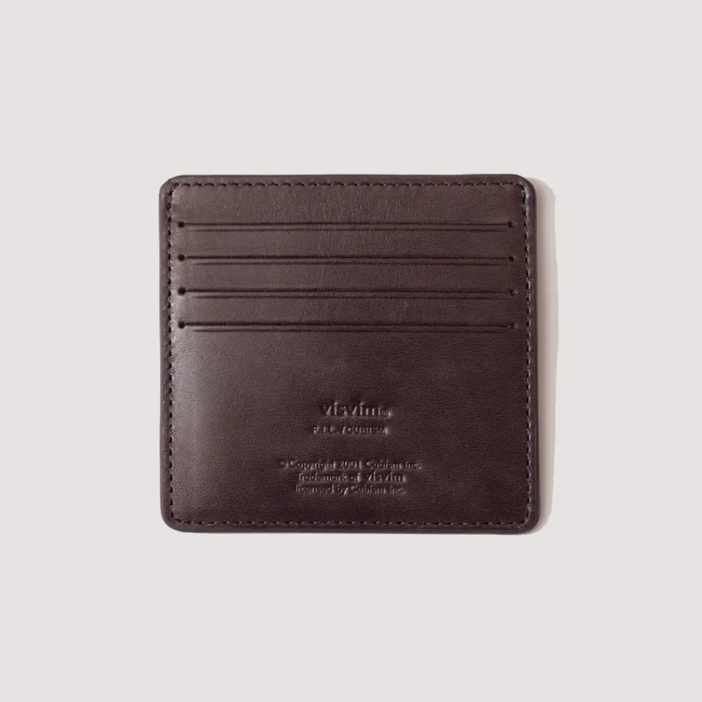 Wallets|Visvim Leather Card Case - Dark Brown