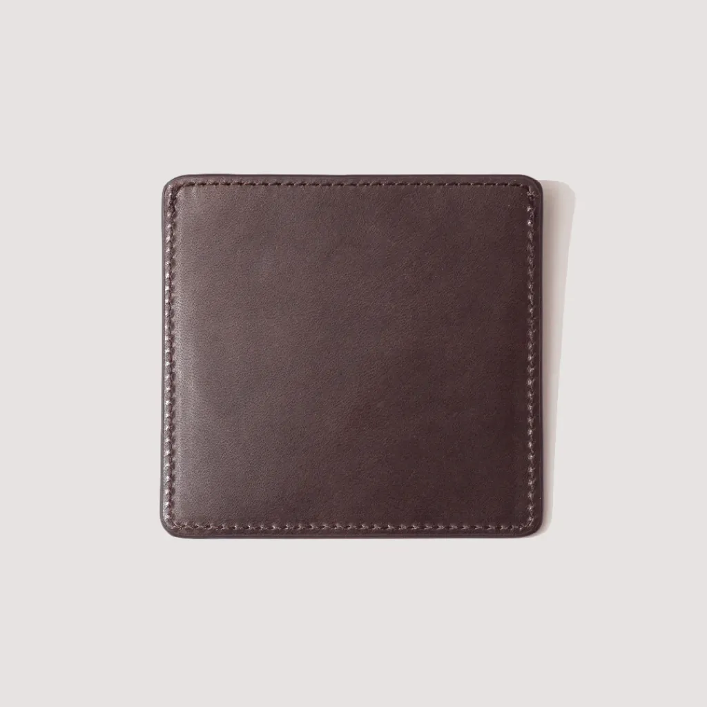 Wallets|Visvim Leather Card Case - Dark Brown