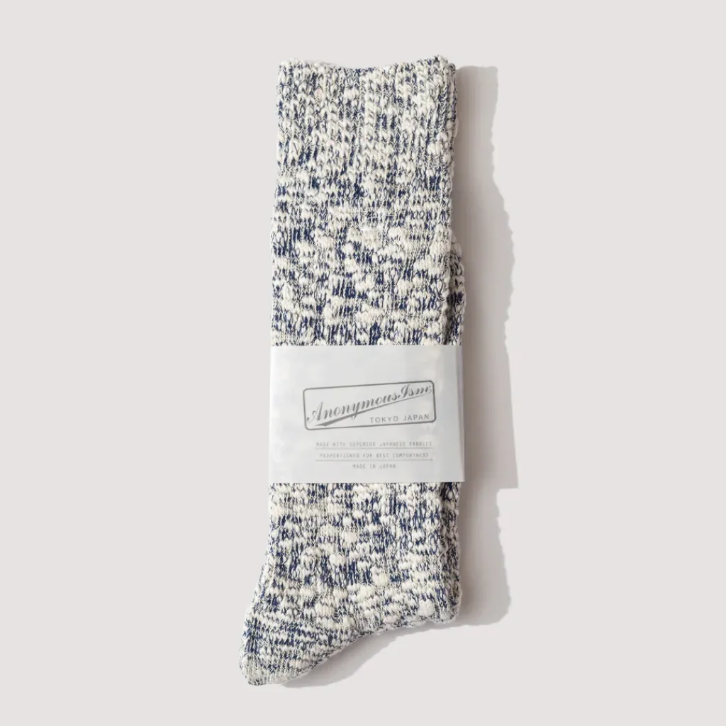 Socks|Anonymous Ism Light Weight Slub Crew - Navy