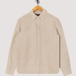 Shirts|Beams Plus Linen Chambray Shirt - Natural
