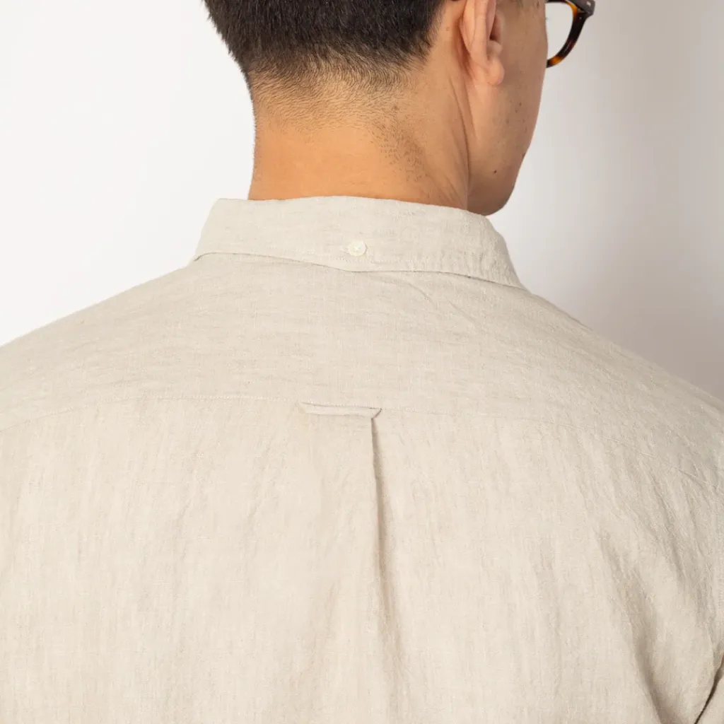 Shirts|Beams Plus Linen Chambray Shirt - Natural