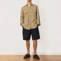 Shirts|Kapital Linen Clip Shirt - Beige