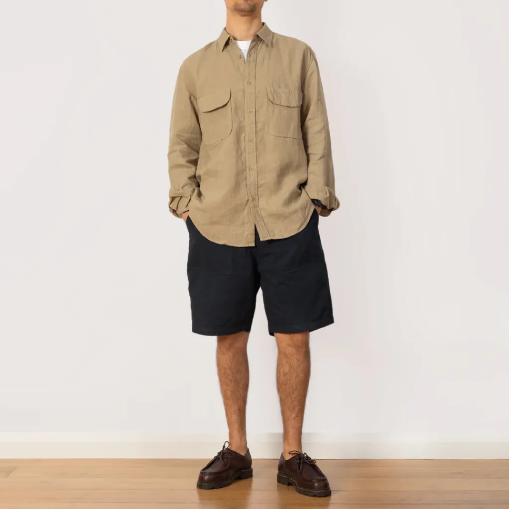 Shirts|Kapital Linen Clip Shirt - Beige