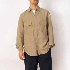 Shirts|Kapital Linen Clip Shirt - Beige