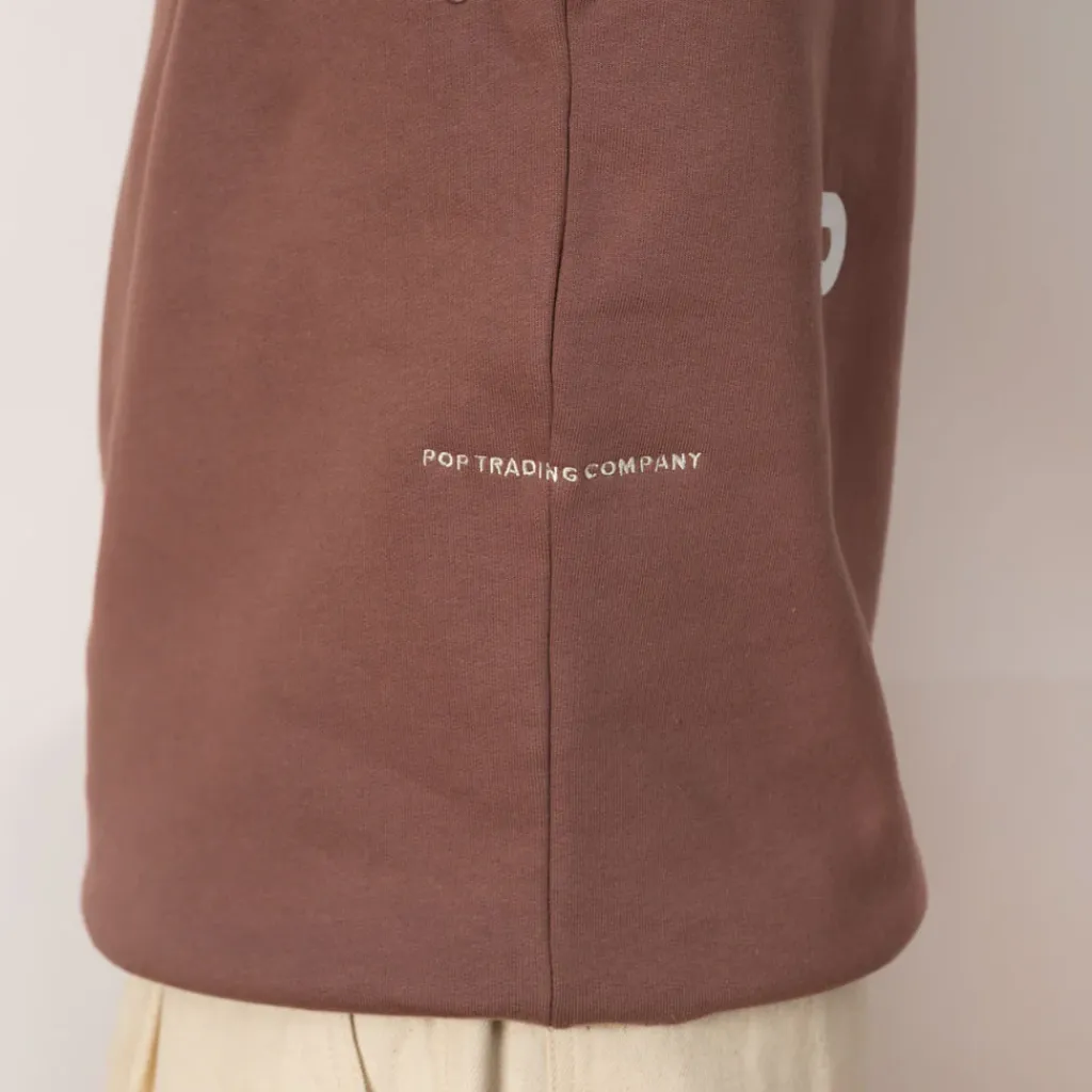 Sweatshirts|Pop Trading Company Logo Crewneck Sweatshirt - Mauve