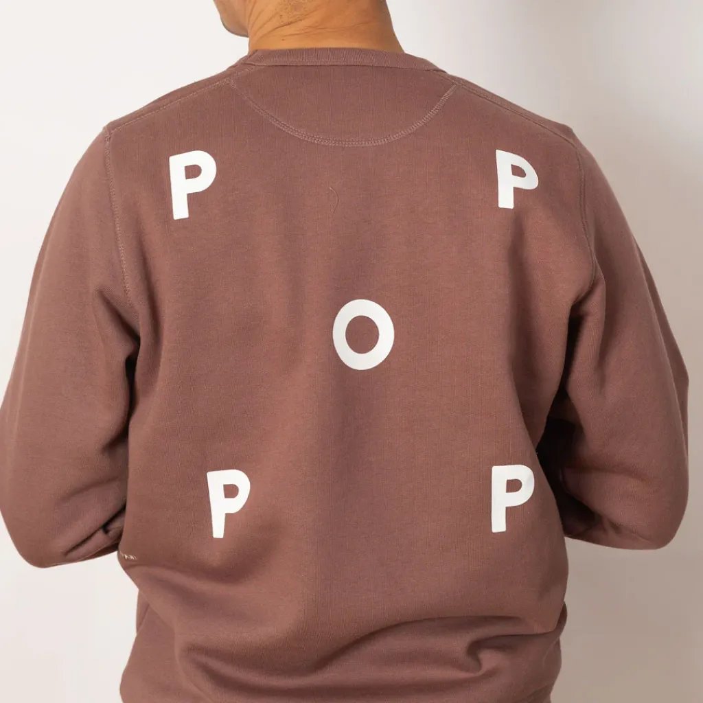 Sweatshirts|Pop Trading Company Logo Crewneck Sweatshirt - Mauve