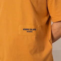 T-Shirts|Stone Island Marina Logo T-Shirt - Apricot (V003A)