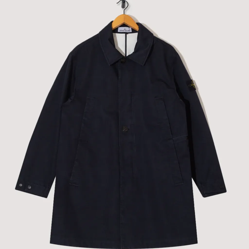 Jackets|Stone Island Long Mac - Navy Blue (V0020)