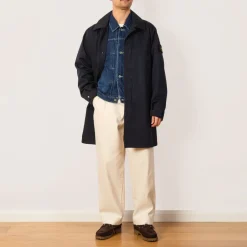 Jackets|Stone Island Long Mac - Navy Blue (V0020)