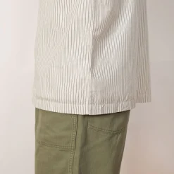 Shirts|Norse Projects Mads Poplin Stripe S/S Shirt - Ecru