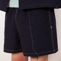 Shorts|Howlin Magic Short - Navy Seersucker