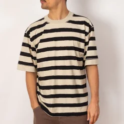 T-Shirts|MHL By Margaret Howell Matelot Crew - Natural/Black