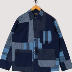 Jackets|Beams Plus MIL Chore Jacket - Indigo Patchwork