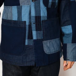Jackets|Beams Plus MIL Chore Jacket - Indigo Patchwork