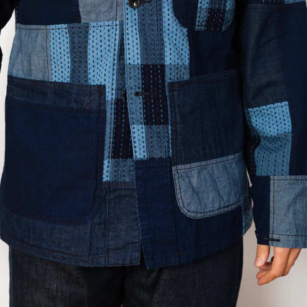 Jackets|Beams Plus MIL Chore Jacket - Indigo Patchwork
