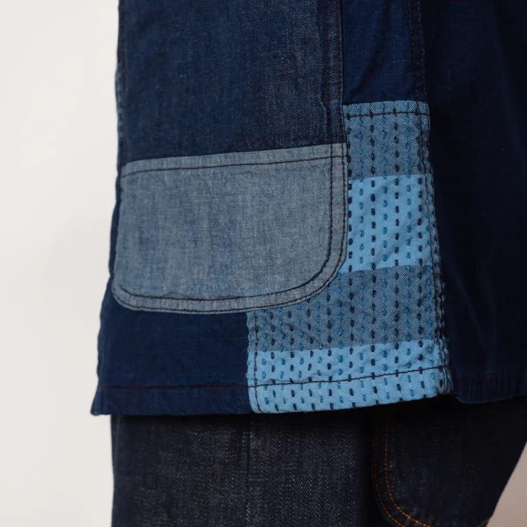 Jackets|Beams Plus MIL Chore Jacket - Indigo Patchwork