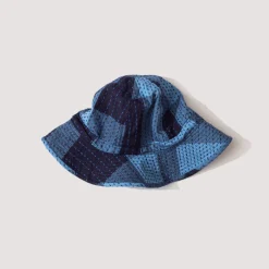 Headwear|Beams Plus MIL Hat Sashiko Plaid - Indigo