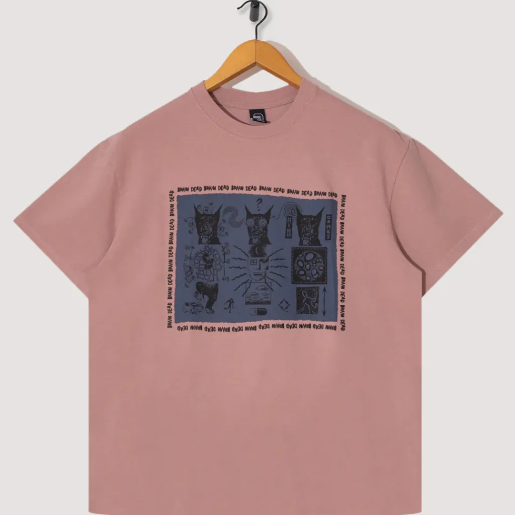 T-Shirts|Brain Dead Mind Games T-Shirt - Mauve