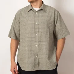 Shirts|Norse Projects Mo Oversized Check SS Shirt - Moss Green